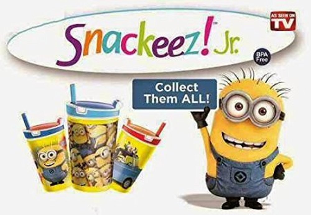 Snackeez Jr. Snack & Drink Cup, 2 in 1, Despicable Me