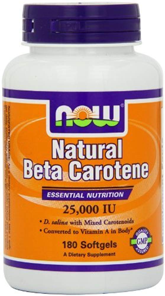 NOW Foods Natural Beta Carotene 180캡슐