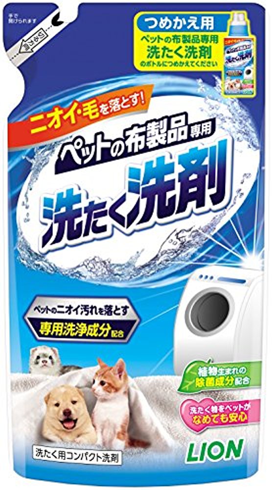 라이온 완 동물 피복 제품 전용 세탁 세제 리필용 320g