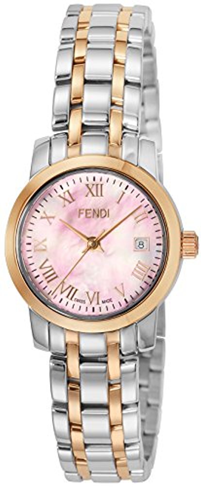[펜디] FENDI 시계 라운드 클라시코 핑크 펄 문자판 F217270
