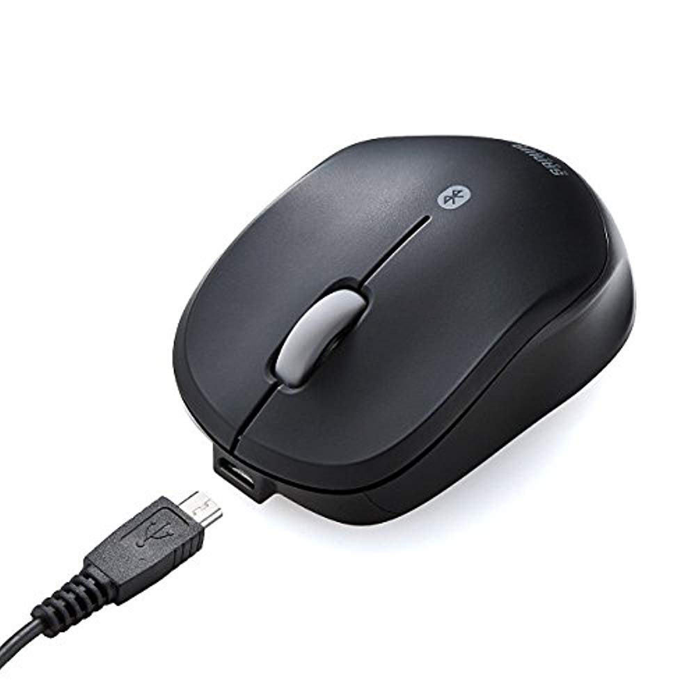 E 써플라이 wireless 마우스 블루LED 충전식 Bluetooth4.0 콤팩트 블랙 EZ4-MA074BK-