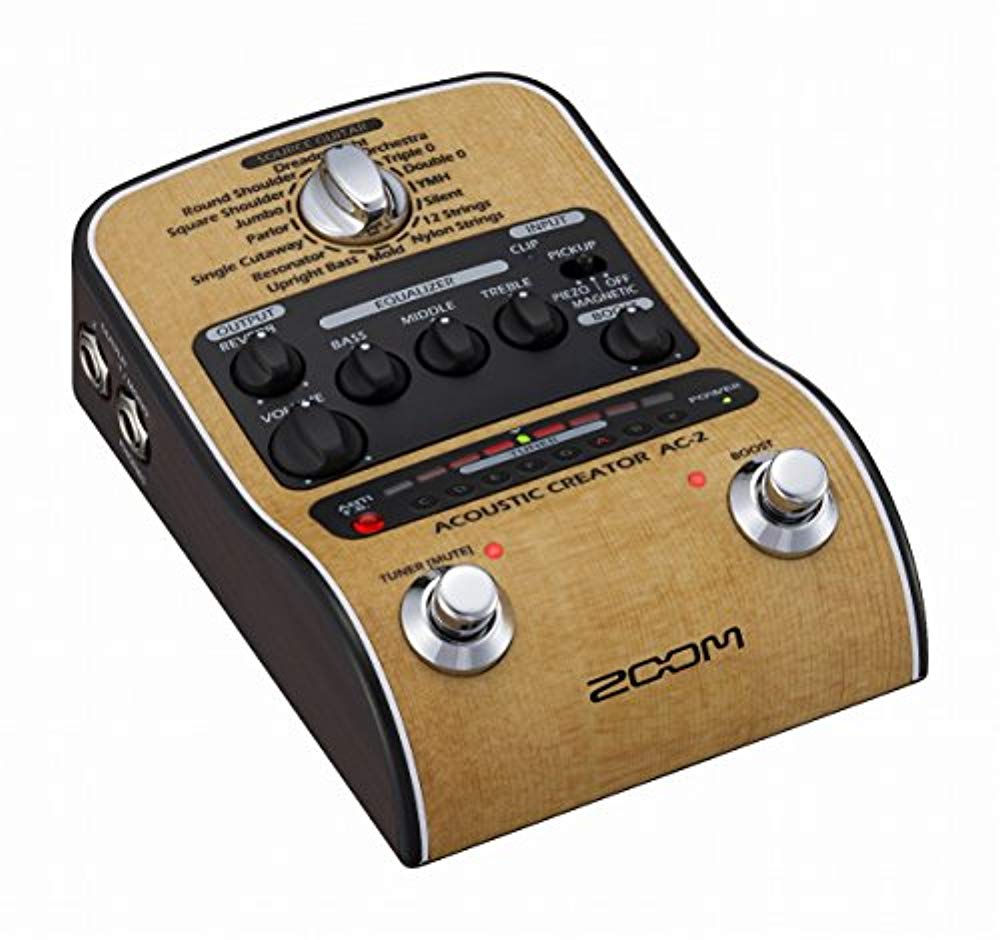 ZOOM 어쿠스틱 기타 프리앰프 AC-2