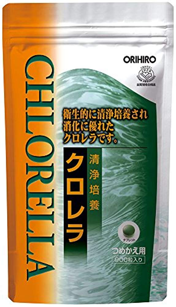 Orihiro 청정 배양 클로렐라 리필 알루미늄 900정