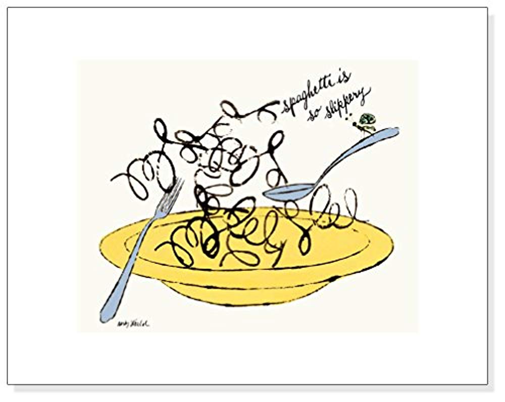 아즈포스터 일본 앤디워홀 Andy Warhol 포스터 Spaghetti is So Slippery, c. 1958