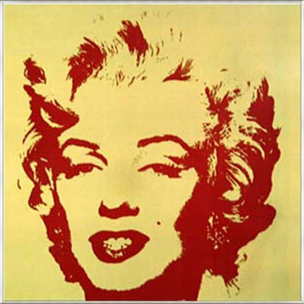 아즈포스터 일본 앤디워홀 Andy Warhol 포스터 Sunday B Morning 골든 마를린 먼로 한정판매 2000매 증명서 액자포함(라이트 브론즈)